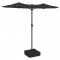 Umbrela de soare cu doua capete cu LED-uri antracit, 316x240 cm GartenMobel Dekor