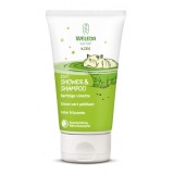 Gel de Dus si Sampon 2 in 1, Weleda, Kids, cu Ulei de Susan pentru Hidratare, Aroma Lime, 150ml