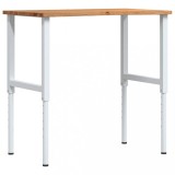 Cumpara ieftin Banc lucru maro 100x60x(71,5-98)cm lemn masiv stejar