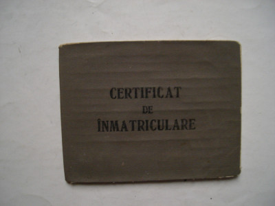 Certificat de inmatriculare, Daimler Benz, 1991 foto