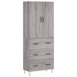 Cumpara ieftin Dulap inalt, gri sonoma, 69,5x34x180 cm, lemn compozit