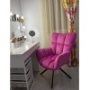 Fotoliu Rotativ Roz Komodo, Tesatura, 67x72x97 cm, Inaltime sezut 45cm, Design Modern, Rezistent 120kg