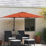 vidaXL Parasol de Grădină Roșu și Negru 248.5 x 247.5 x 160 cm 42003240