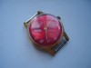 Ceas mecanic sovietic Zaria 15 jewels, carcasa cu marcajul AU, defect, Analog, Casual, Placat cu aur