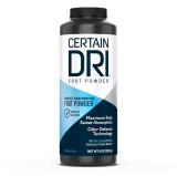 Pudră pentru picioare Certain Dri, unisex, fără talc, absorbție maximă, 8 oz