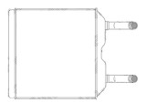 Radiator Incalzire Opel Kadett E, 09.1984-07.1986, motor diesel, benzina, aluminiu brazat/plastic, 178x172x32 mm,
