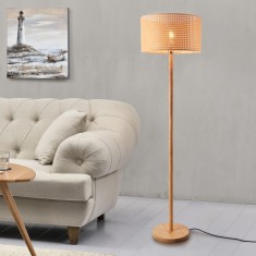Lampa de podea Rochdale 154 cm lemn rattan,1 x E27 [lux.pro] HausGarden Leisure