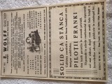 Reclama societati comerciale E WOLF ,PILOTII FRANKI,STEAUA ROMANA, LEMAITRE ETC