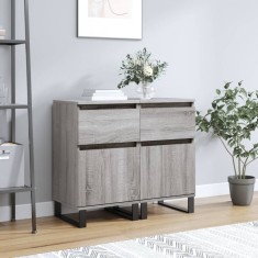 vidaXL Servante, 2 buc., gri sonoma, 40x35x70 cm, lemn prelucrat