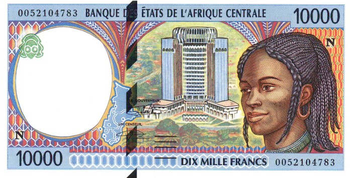 Statele Africii Centrale 10 000 Franci (N) Guineea Ecuatoriala 2 000 P-505Ng UNC