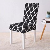 Cumpara ieftin Husa universala pentru scaune clasice, model ROMB, culoare NEGRU + ALB