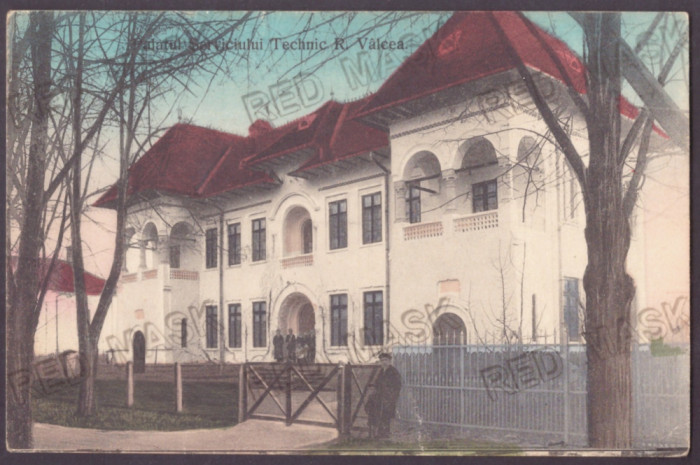 1122 - Rm. VALCEA, Serviciul Tehnic, Romania - old postcard - used