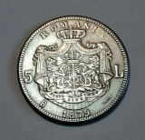 Replică după monede de argint de 5 lei 1879