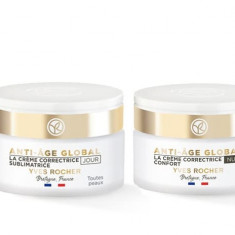 Set ANTI-AGE GLOBAL YVES ROCHER: Cremă antirid NOAPTE + ZI