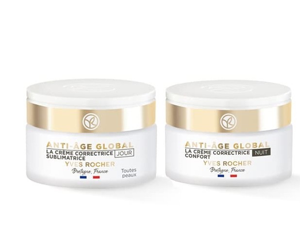 Set ANTI-AGE GLOBAL YVES ROCHER: Cremă antirid NOAPTE + ZI