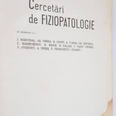 Cercetari de fiziopatologie - 1955