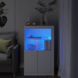 Gossi dulap lateral cu lumini led, alb, lemn prelucrat