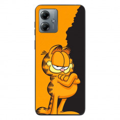 Husa compatibila cu Motorola Moto G14 Silicon Gel Tpu Model Garfield Black and Orange