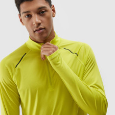 Tricou cu mânecă lungă de alergare cu uscare rapidă pentru bărbați - verde