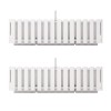 Set 2 jardiniere decorative cu suport metalic, sistem irigare,​​​​​​​ alb, 58x18x16.2 cm, Boardee Fencycase W, Prosperplast