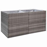 Cumpara ieftin Jardiniera de gradina, gri, 157x80x80 cm, poliratan