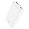 Baterie Externa 20000mAh Hoco J100A Ultra-Thin, LED, 2xUSB, Alb