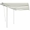 Copertină retractabilă manual cu LED, crem, 3,5x2,5 m