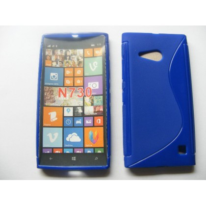 Husa silicon S-line Nokia Lumia 730 / 735 Albastru