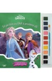 Disney: Regatul de gheata II. Sa pictam cu Olaf si prietenii sai. Carte de colorat cu pensula si acuarele
