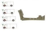 Prag Interior Ford Transit (V184/5) 05.2000-04.2006, partea Stanga, cu 1/3 segment pasaj roata (aripa interior) si 1/3 stalp, Fata,Interior, prag din, Rapid