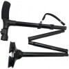 Baston telescopic FOXMAG24 pentru sprijin cu lanterna, pliabil, baza 4 puncte, portabil, negru