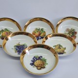 Set 6 castronase portelan vechi, vintage - CEHOSLOVACIA