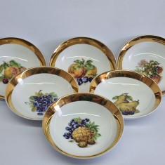 Set 6 castronase portelan vechi, vintage - CEHOSLOVACIA