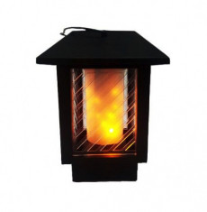 Lampa Led Solara - Felinar Solar, Efect de Flacara &amp;amp;quot;Flame light&amp;amp;quot; foto