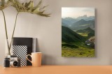 Tablou Canvas, "Poteca de vis printre munți verzi", Peisaj, Munți, Văi, Verdeață, Cărare, Cer, Liniște, Natură, Pitoresc, Magnific, &Icirc;nălțimi, Umbre, 2
