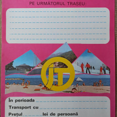 Oficiul Judetean de Turism va invita in excursie// afis turism ONT Carpati 1987