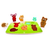 Puzzle tactil - Animalele din Padure, 5 piese | Hape