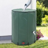 Rezervor Apa Ploaie Pliabil 750L Verde vidaXL PVC Robinet Filtru Furtun Gradina Preaplin 100x100cm