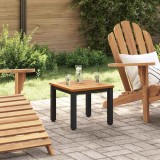 Cumpara ieftin Mese de exterior Natural și negru 45 x 45 x 38 cm