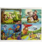 Puzzle din Lemn pentru Copii Animale Diferite Tipuri
