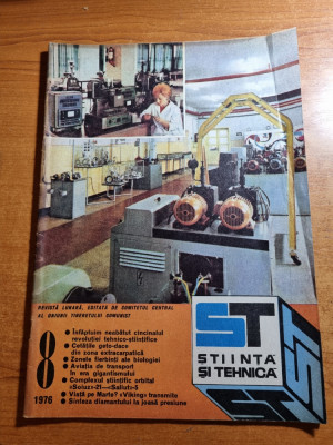 stiinta si tehnica august 1976-cetatile geto dace,automobilul vaz 2121,triciclu foto