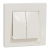 Intrerupator cap scara dublu Schneider Asfora crem EPH0600123