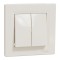Intrerupator cap scara dublu Schneider Asfora crem EPH0600123