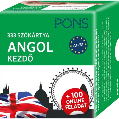 PONS 333 sz&amp;oacute;k&amp;aacute;rtya Angol kezdő + 100 online feladat - Kezdő &amp;eacute;s &amp;uacute;jrakezdő nyelvtanul&amp;oacute;knak foto