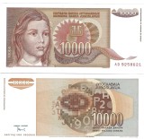 IUGOSLAVIA 10000 / 10.000 DINARA / DINARI 1992 [1] P - 116a , UNC , necirculata