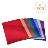 Set Cartoane Hartie, Model Metalizat, Multicolor, Dimensiune 25x35cm, 250gsm, 8 Bucăți