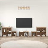 Cumpara ieftin Set dulap TV 8 buc. 37 x 35 x 72 cm Stejar Artizanal
