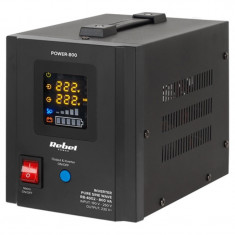 UPS centrale termice Rebel, sinus pur, 800VA, 500W, Negru