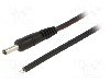 Cablu alimentare DC, cabluri, DC 4,0/1,7 mufa, negru, 1,5m, WEST POL - P40-TT-T075-150BK