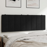 VidaXL Pernă tăblie de pat, negru, 120 cm, catifea